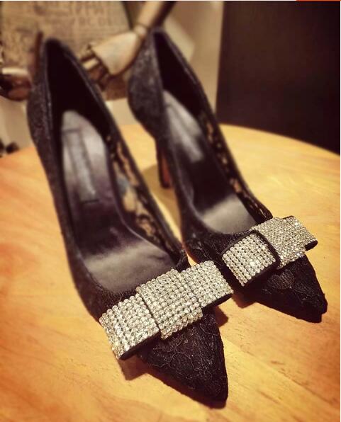 (1 paire) strass sardine détachable nœud papillon accessoires de chaussures