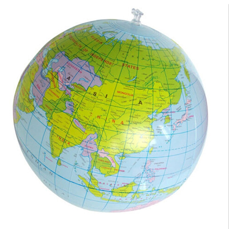 1pcs 30cm Inflatable Globe World Earth Ocean Map Ball Geography Learning Educational Beach Ball Kids Toy