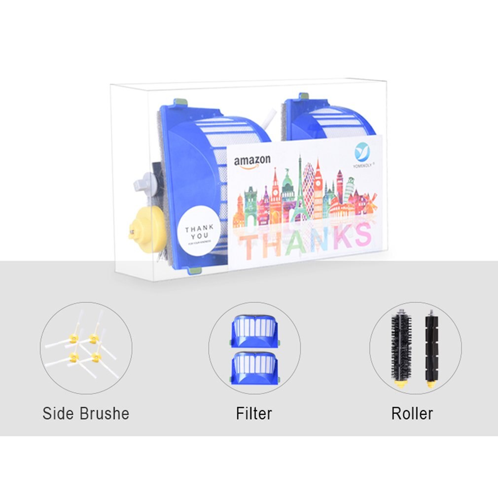 for iRobot Roomba Vacuum Cleaner Spare Part main brush side brush air filter HEPA 600 690 620 630 650 660 671 680 605 621 631