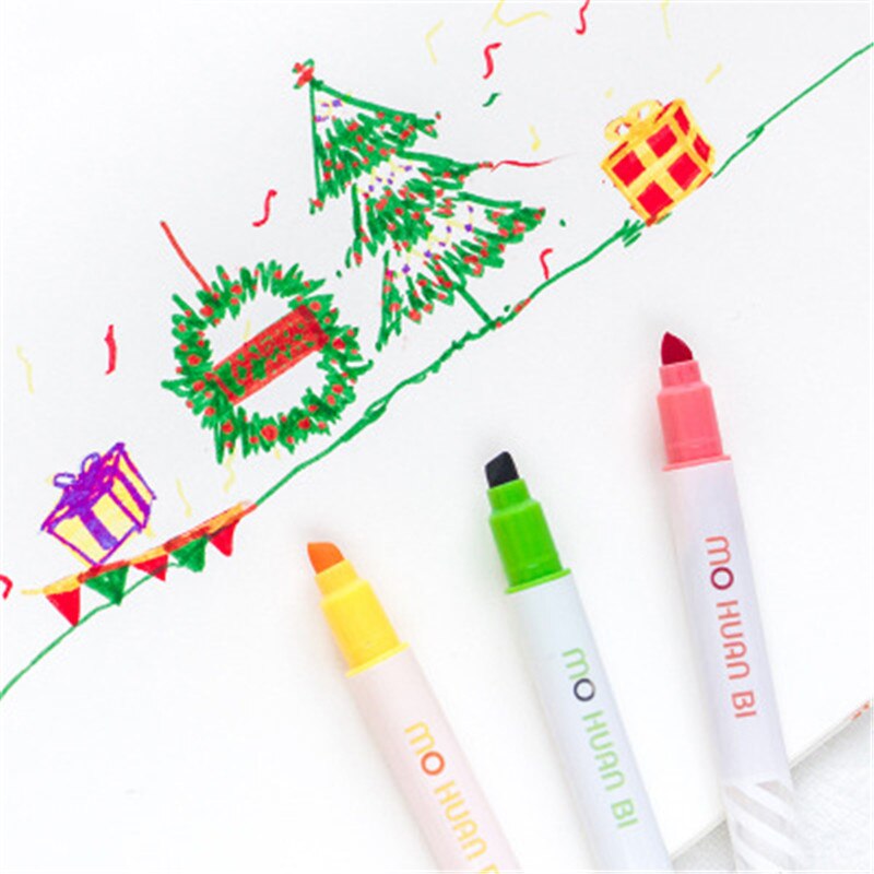 Baby Zeichnung Spielzeug Discolorable Stift Kinder 12 Farben Kawaii Magie Highlighter Stift 1Pcs Lernen Kunst Spielzeug für Kinder Malerei werkzeug