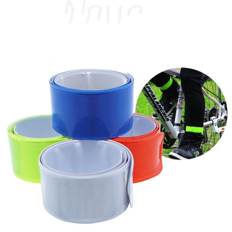 1PC 40cm Reflektierende Band Aufkleber Warnung Fahrrad Sicherheit Fahrrad Krawatte Bein Gurt Hosen Fluoreszierende Band