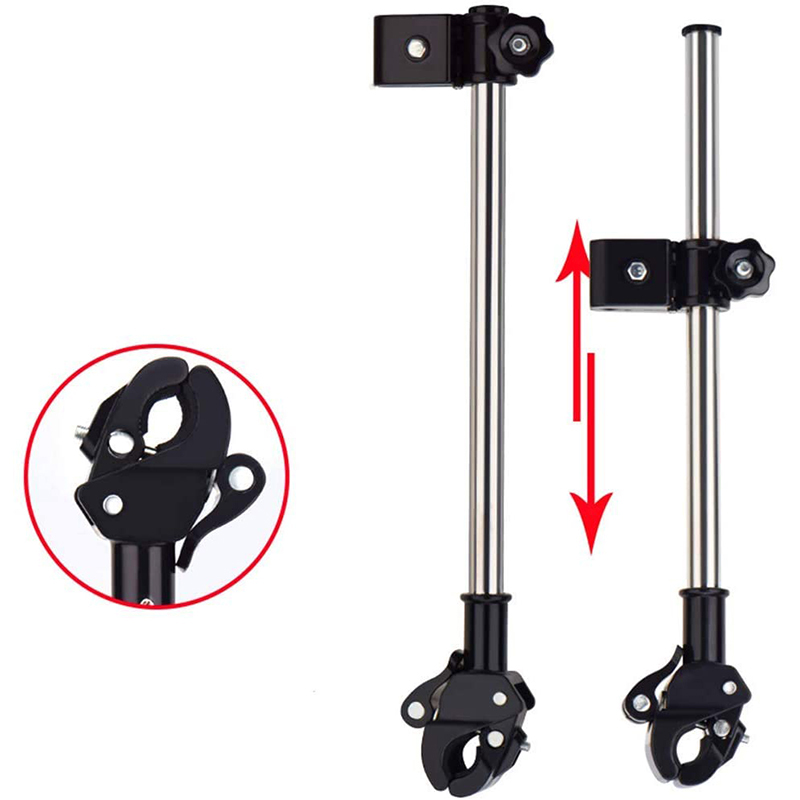 Soporte de barra de paraguas para silla de cochecito de bicicleta, soporte de montaje para cochecito, silla de ruedas, conector de paraguas, herramienta de equipo de lluvia para exteriores