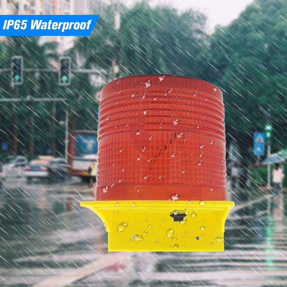 Solar Warning Lights 4pcs Leds Red Solar-powered Warning Lamps Obstruction Lamp/ Beacon Light/ Traffic Warning