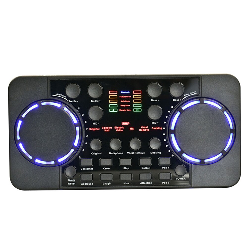 V300 PRO Sound Card 10 Sound Effects Bluetooth-compatible Noise Reduction Audio mixers Headset mic Voice Control for Phone PC