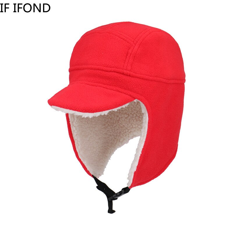 Gorro polar forrado de Sherpa para hombre y mujer, gorro de esquí cálido con solapas grandes, a prueba de viento, para montañismo, novedad de