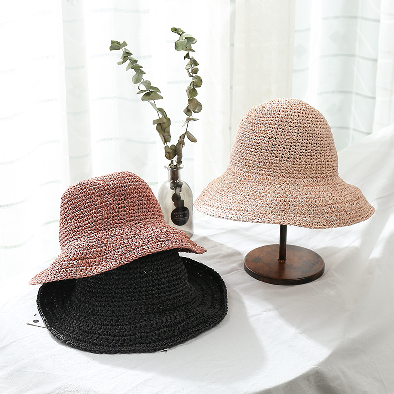 2022 Summer Big Bow Bucket Hats Women Korea Female Outdoor Travel Beach UV Proof Sun Protection Hat Fisherman Cap