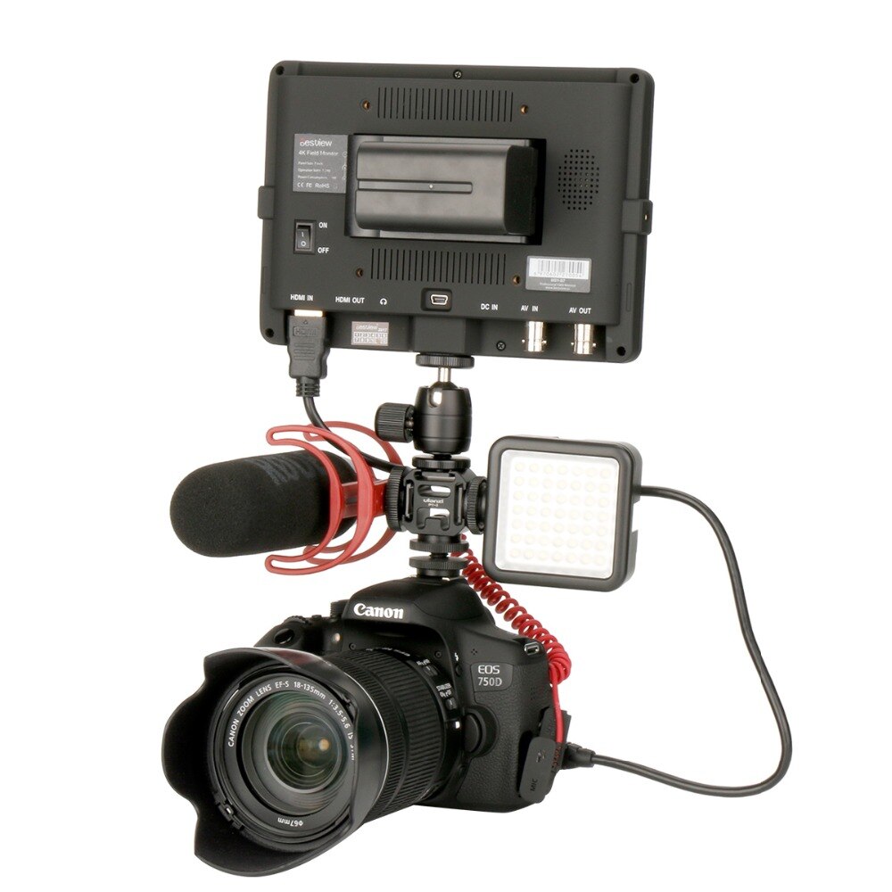Ulanzi 3 Kalten Schuh Kamera montieren Adapter Verlängern Hafen mit durch-MM1 Mikrofon LED Video Licht für DSLR Kamera Kanon Nikon petax
