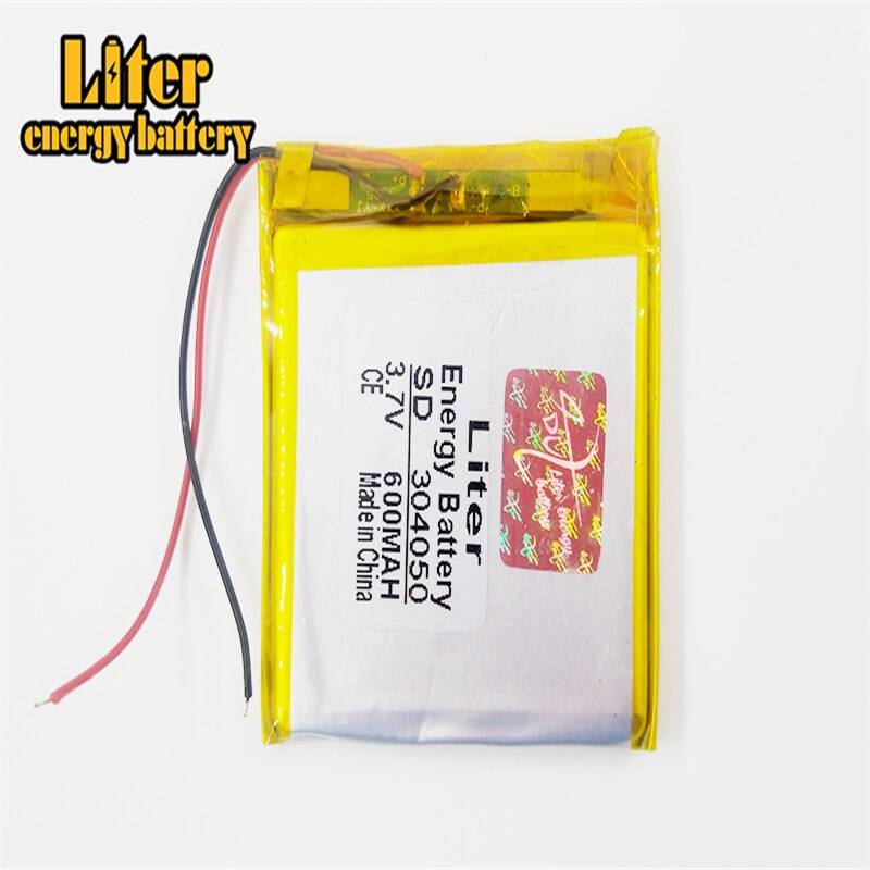 3.7V 600 mAh Lithium Polymer Battery li po 304050 For Game player Telephone Bluetooth navigation Music player Camera