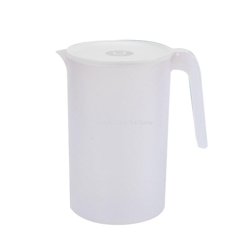 Water Pitcher Plastic Juice Pitcher With Lid - Dishwasher Safe BPA Free Durable Beverage Jug Home Kitchen Household: W