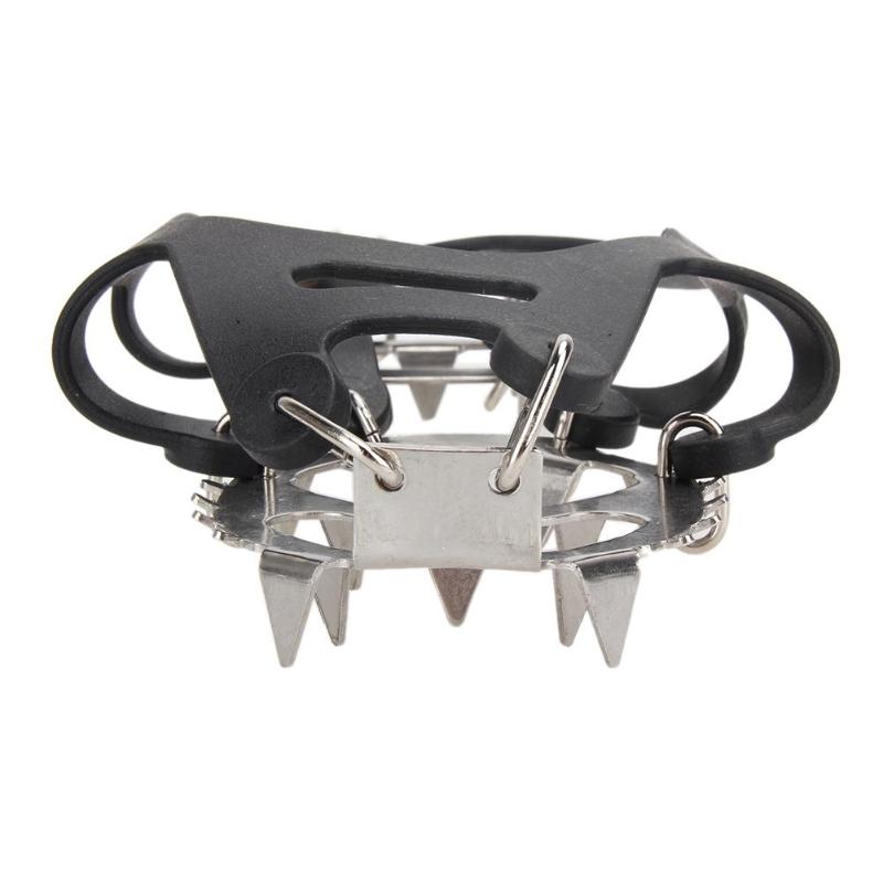 18 tenner fiske er snø sko pigget grep cleats stegjern vinter klatring camping anti slip sko deksel pesca svart oransje