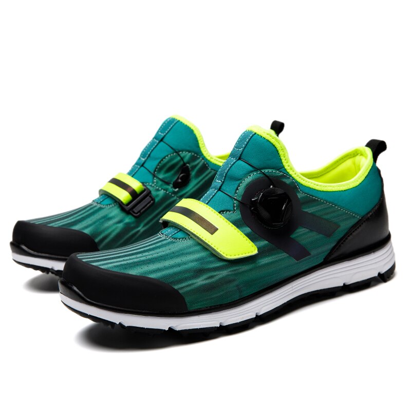 Men Anti-Slip Men Athletic Sneakers Golf Shoes Men Leather Sport Trainers Men Golf Mens Shoes: Green / 42