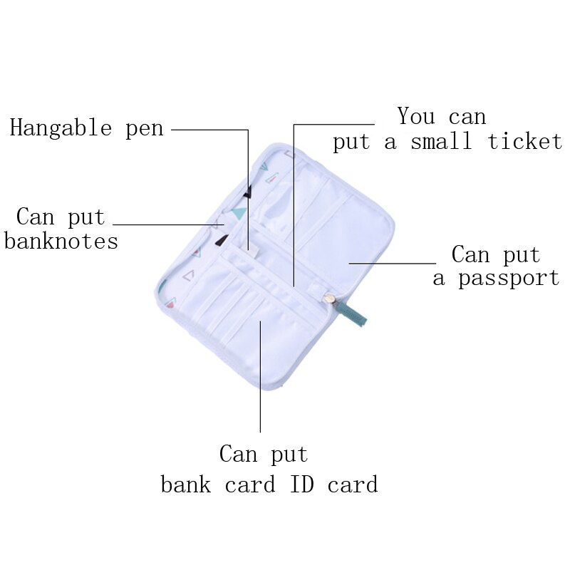 Il Nuovo viaggio organizer multifunzione sacchetto del passaporto di copertura del passaporto del Pacchetto Della Carta titolare della carta di credito del supporto di carta busines H221