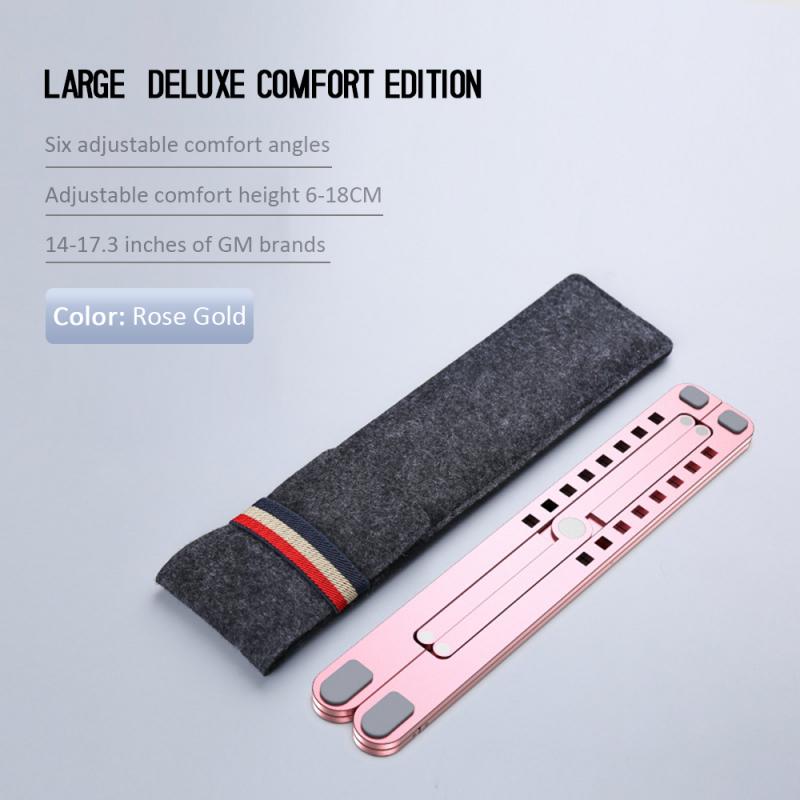 Foldable Laptop Stand Adjustable Aluminum Alloy Laptop Riser Holder Portable Ergonomic Notebook for MacBook Air Pro: 05 large
