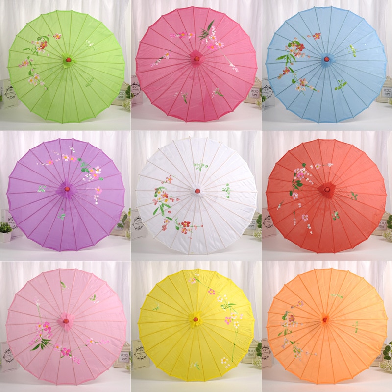 Chinese Traditional Umbrella Women Craft Parasol Dance Performance Classical Ceiling Decor Photography Props