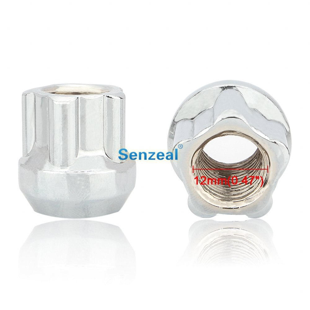 SENZEAL Universal Car Wheel Nut Anti-theft Wheel Lock Nuts M12x1.25 M12x1.5 Strong Durable Alloy Steel 4x Wheel Nut And 1x Screw