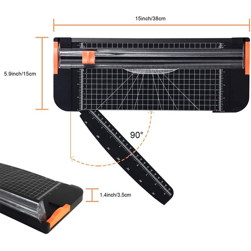 2 Pack A4 Paper Cutter with Automatic Security Safeguard, 12 Inch Paper Trimmer Scrapbooking for Cutting Card Stock