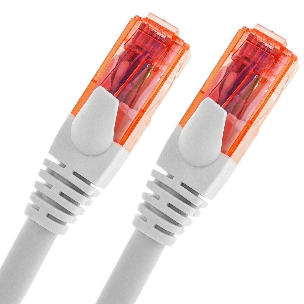 BeMatik-RJ45 UTP 24 AWG Ultra flexible Cat LAN network Cable. 6A White 20 m