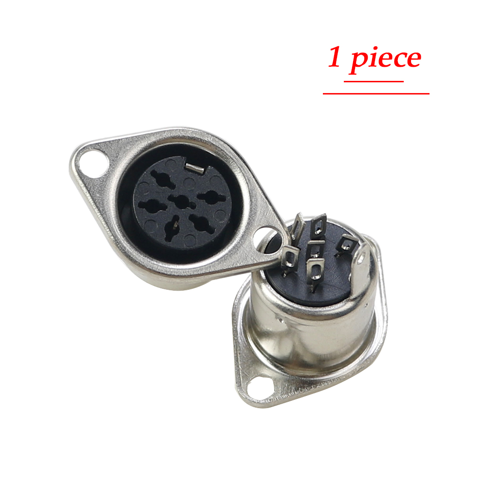 2Pcs Computer Keyboard Plug 3P 4P 5P 6P 7P 8P DIN S Terminal Connector Female Socket Mount adapter SOLDER MIDI cable connector: MULTI
