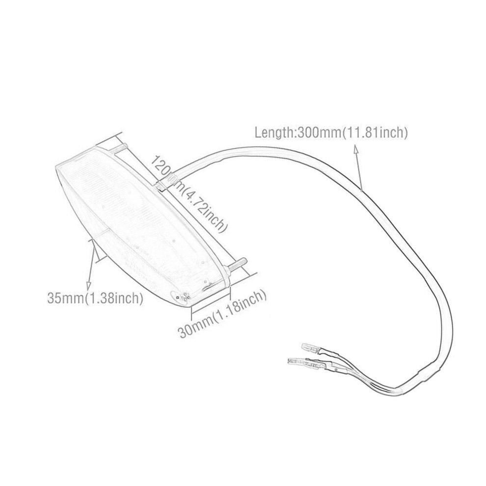 Universal motocicleta LED luz trasera freno lámpara indicadora motocicleta lámpara trasera accesorios decorativos