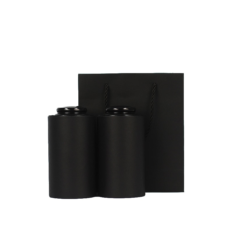 Xin jia yi emballage te kaffe sukker tin beholder blank te emballage sort tin containerrund tin tank til olie maling pakke