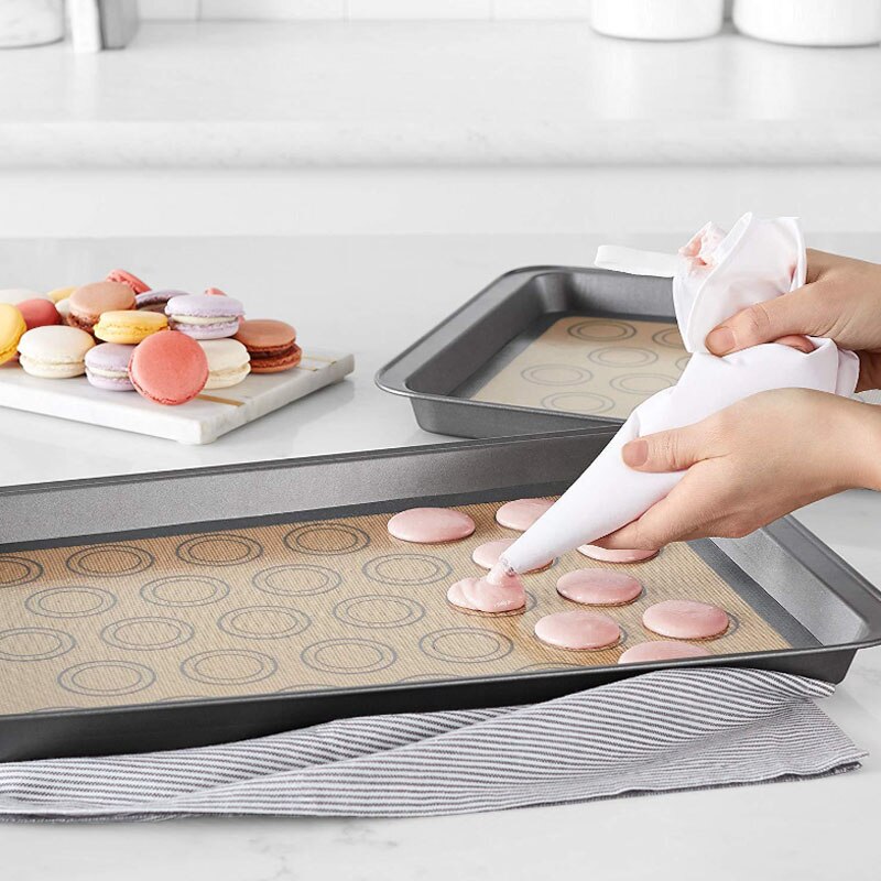Esterilla de silicona antiadherente para hornear, almohadilla para galletas, para masa esterilla, resistente a altas temperaturas, para horno, de fibra de vidrio