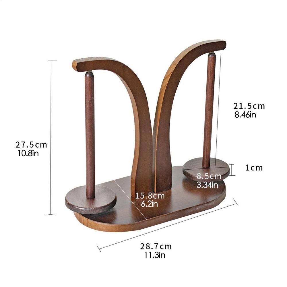 Garnhalter Spinner Magnetischer Garnspender Pendel Rotierender Garnspinner Holz Doppelgarn Spindel Nähwerkzeug betroffen: Schwarz
