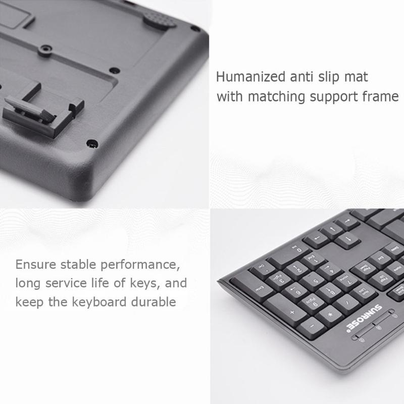 Business Keyboard for Computer 104 Keys USB Wired Silent Keyboard for Business Office Tablet Laptop Comfortable Feel