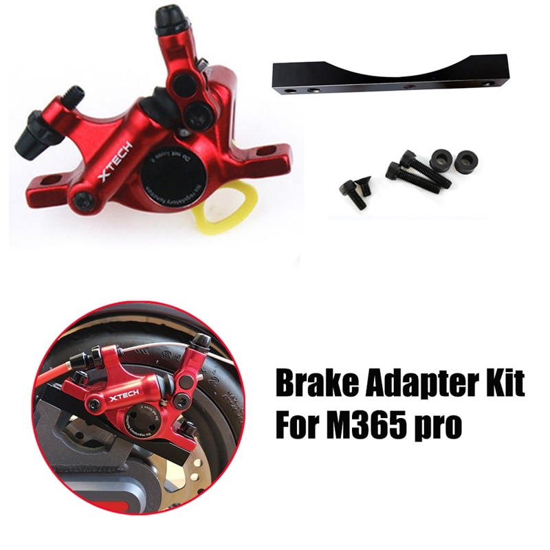 Elektrische Scooter Hydraulische Rem Adapter Kit Aluminium Zuiger Onderdelen Voor Xiaomi M365 Pro: Red and black