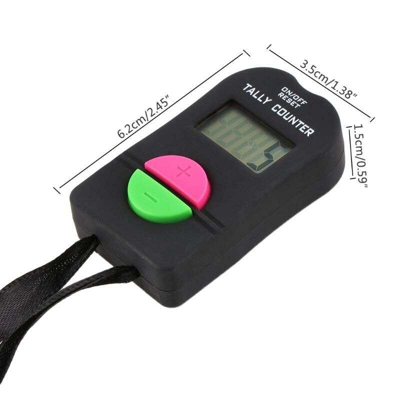 0-9999 Digital Tally Counter LCD Electronic Manual Clicker ABS Finger Counter qiang