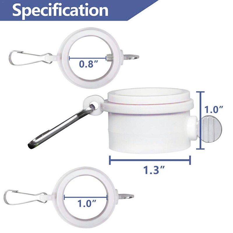 2Pc Plastic Vlag Pole Ringen 360 Roterende Vlaggenmast Vlag Montage Ringen Met Vaste Haak Anti Wrap Voor 0.8 1.26Inch Vlag