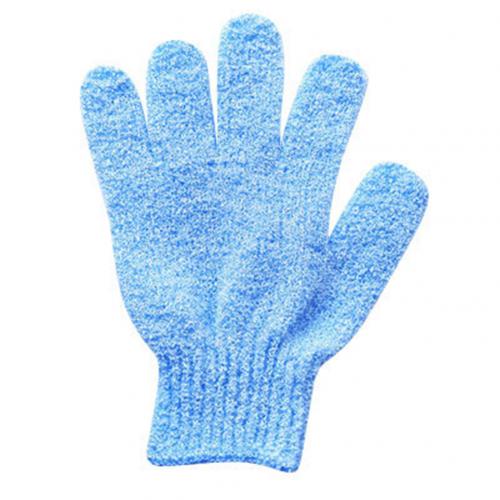 1Pc Shower Bath Exfoliating Wash Skin Spa Massage Scrub Body Scrubber Fine Glove Shower Gloves Bath Gloves Foam Bath Scrubber: Blue