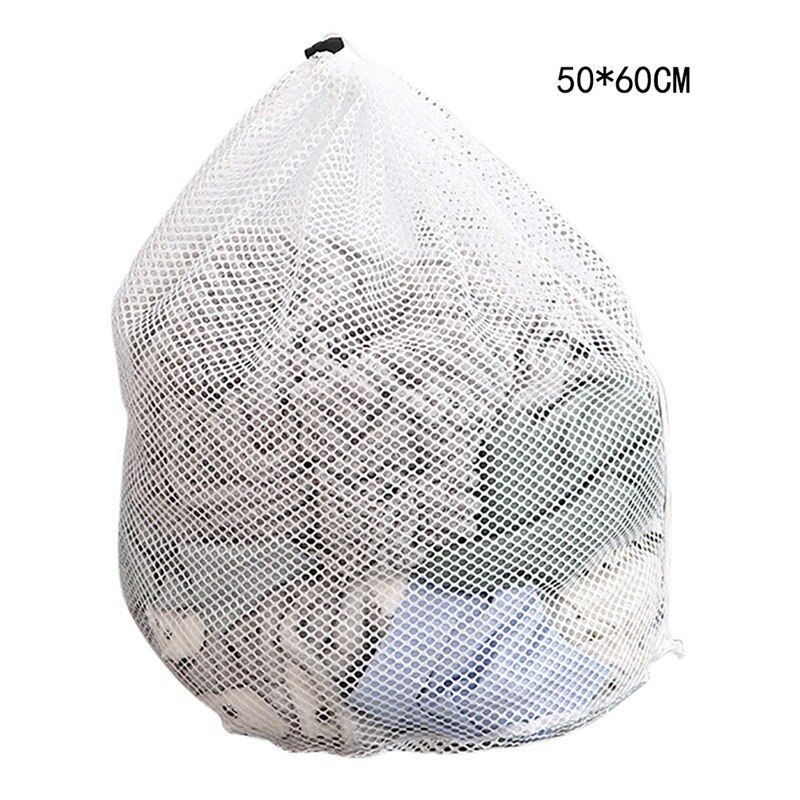 Praktiske store vaskenetposer, holdbar finvasketaske med låsbar snor til stort tøj: A3