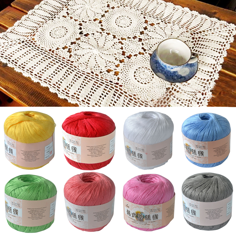 50g 0.8mm DIY Colorful Thin Lace Yarn Crochet Yarn... – Grandado