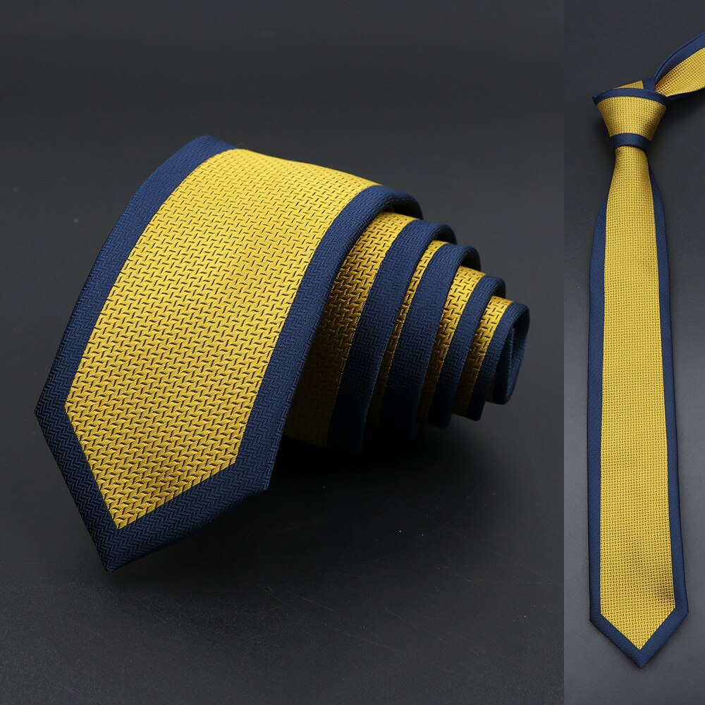 Corbatas delgadas de 6cm para hombre, corbata para vestido de boda, de Cachemira Floral de retales, lazo negro y azul, accesorio de negocios para camisa, , Cravate: 19