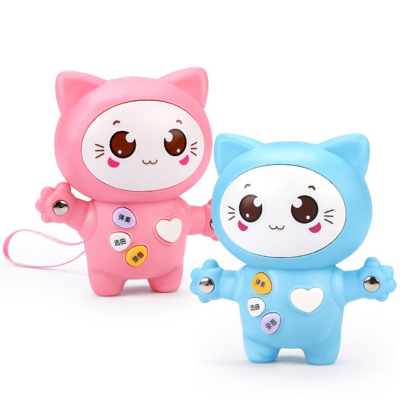 Cute Electronic Music Scale Kitty Toys Parent-Child Interaction Toy Cartoon Rercorder