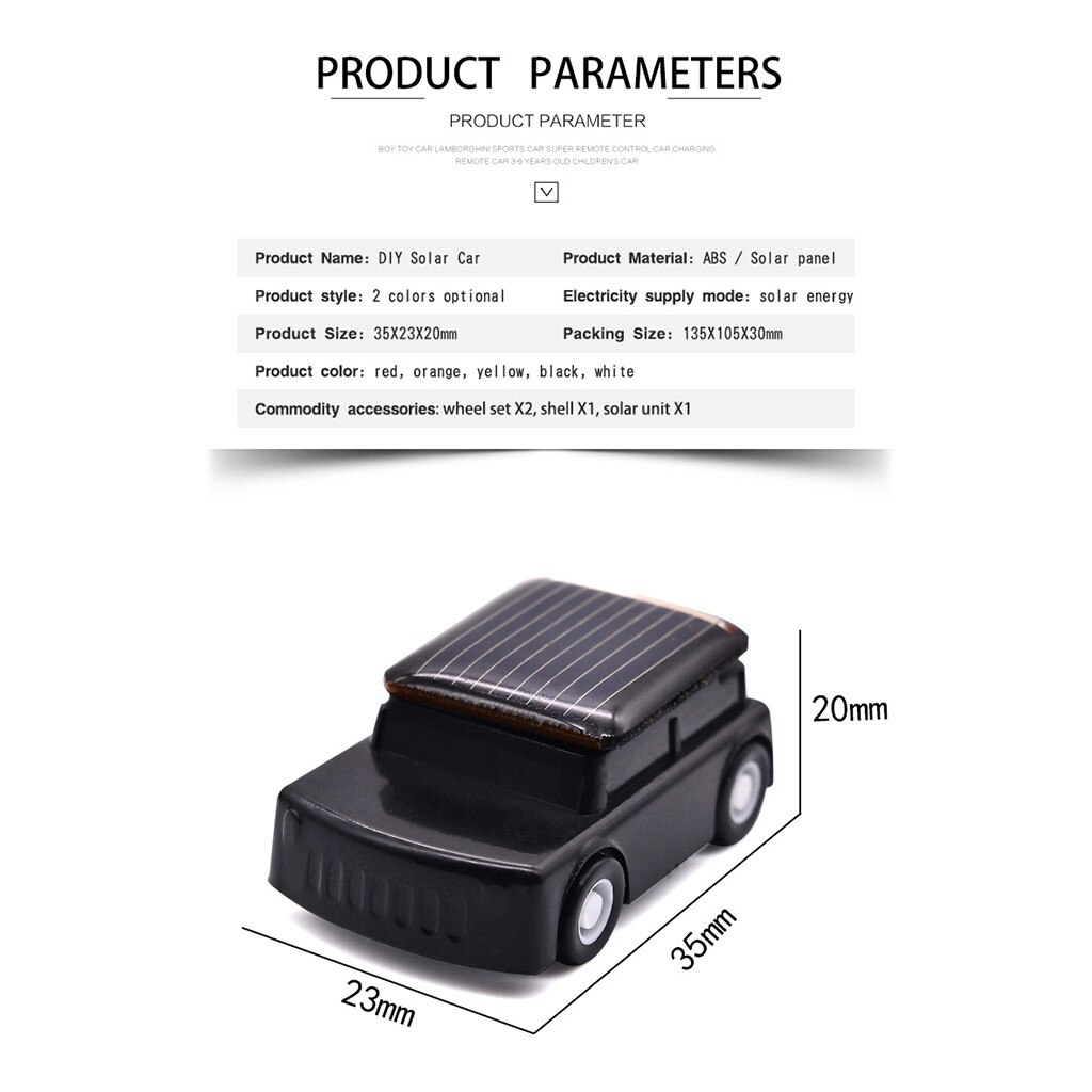 Solar- Energie Auto freundlicher Spielzeug DIY Montieren Auto Pädagogisches Spielzeug Für freundlicher Keine Batterie Unter Sonne Kann Bewegen Solar- Energie Spielzeuge