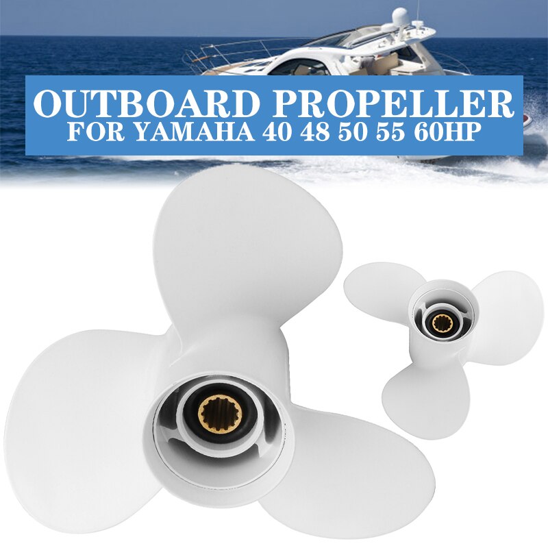 11 3/8X12 90mm Marine Propeller 3 Blades Boat Outboard Propeller For Yamaha 40 48 50 55 60HP Aluminum 13 Spline Tooths Diameter
