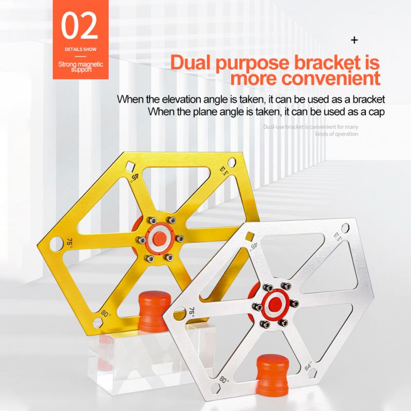 Gauge Woodworking Aluminum Alloy Hexagon Ruler For Table Saw Angle Finder Waterproof Rustproof Measuring Tool Inclinometer