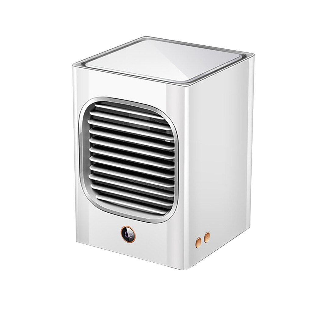 Mini Portable Air Conditioner Multi-function Sterilization Humidifier Purifier Air Cooler Fan Shaking Head Air Conditioning#gb40: White