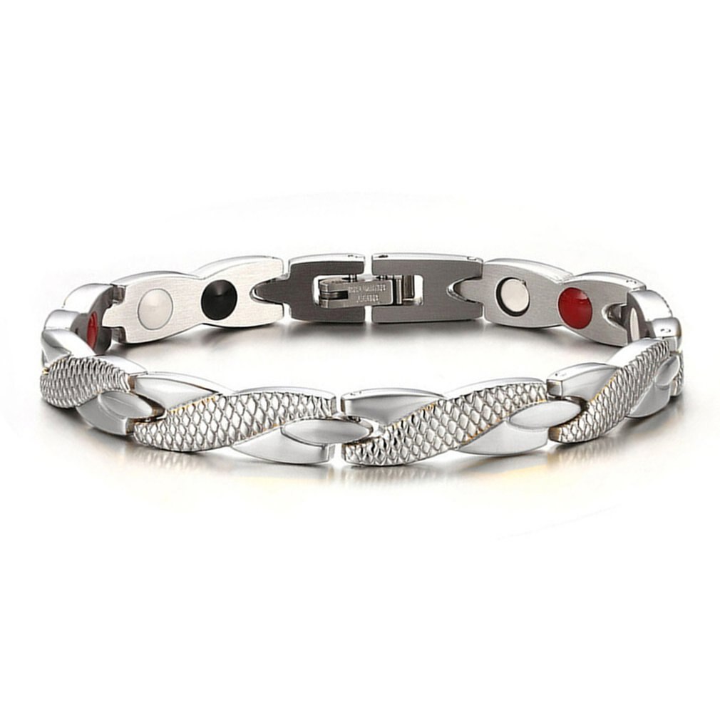 Magnetische Armband Twisted Gezonde Zorg Magnetische Magneet Armband Power Therapie Magneten Armbanden Patroon Armbanden Sieraden Stainles: 02