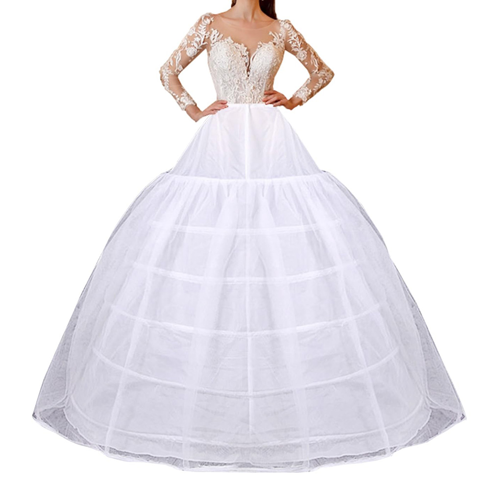 Bridal Wedding Petticoat Underskirt Ball Gown Crinoline Slip Underskirt Bridae Prom Dress Petticoats: Silver