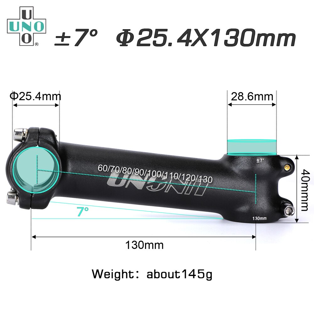 UNO 25,4 mm Vorbau MTB Fahrradlenker Vorbau 7 17 35 Grad Ultraleicht MTB Energie Fahrrad Tisch Berg Straße Fahrradlenker Vorbau: Marine Blau
