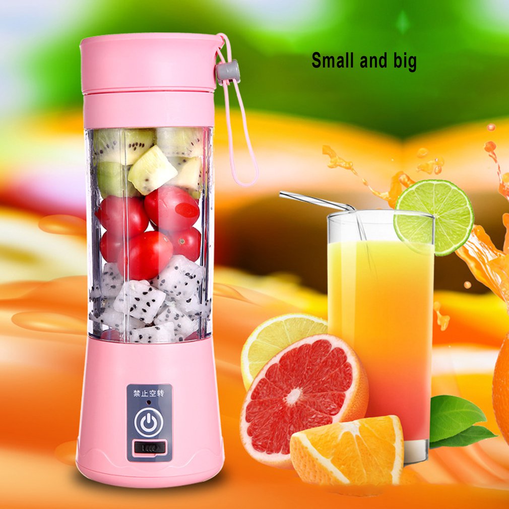 380ml Portable Juicer Electric USB Rechargeable Smoothie Blender Machine Mixer Mini Juice Cup Maker fast Blenders food processor
