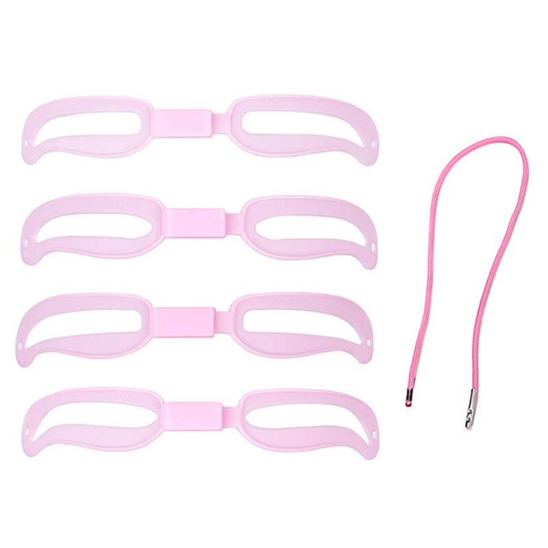 4 Pieces Eyebrow Stencil Eyebrow Shaper Kit Reusable Eyebrow Model With Strap 3 Minutes
