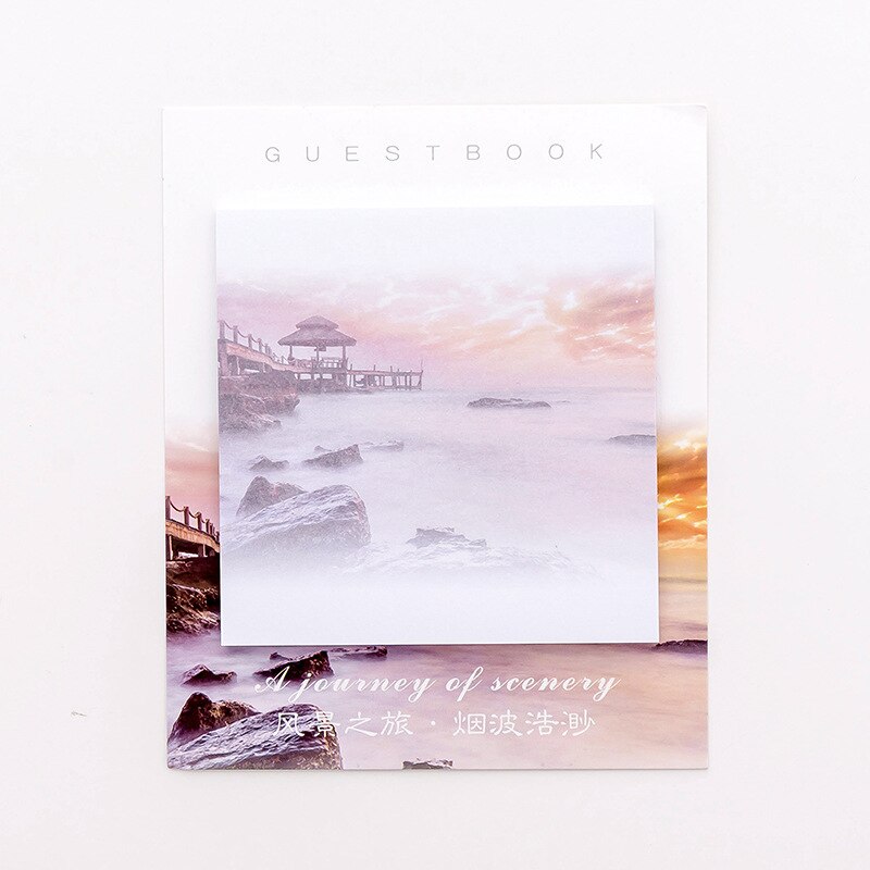 Beauty Landscape Post-It Notes Sun Scrapbook Stickers Work Study Plan Stationary Office School Supplies Sticky Label: Style 6