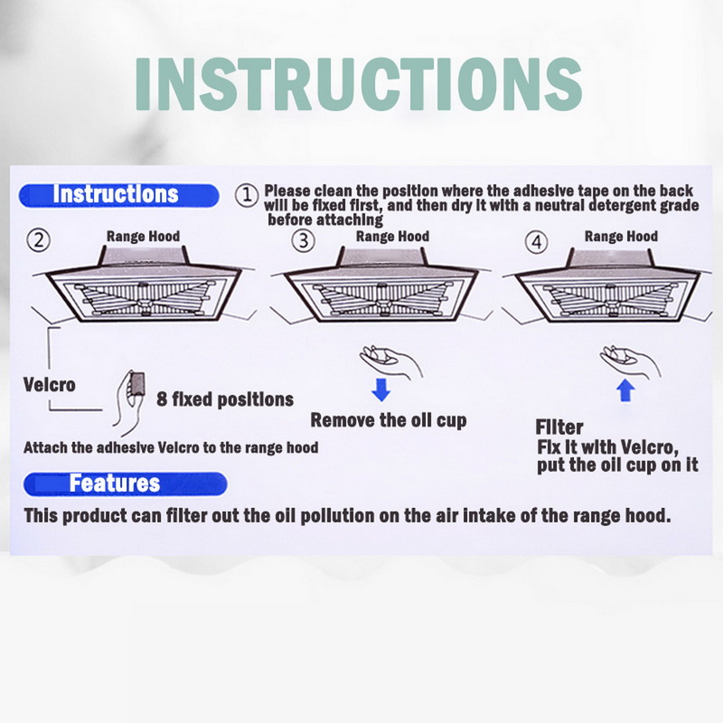 2 pçs casa gama capa anti-óleo filtro de papel greaseproof adesivos de óleo absorção fume capa de papel para exaustor de fogão de cozinha ventilador