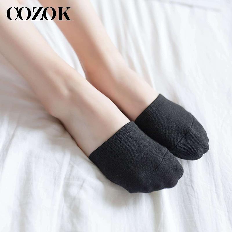 5 Pairs Voorvoet Sokken Vrouwen Zomer Snoep Kleur Vrouwelijke Half Voet Teen Cover Half Sokken Hakken Onzichtbare Katoen Ademend sokken