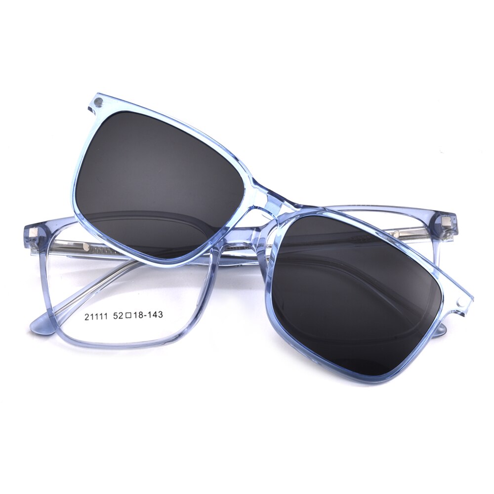 Gmei Optical 2 In 1 Men Polarized Clip-On Sunglasses Frame Classic Plastic Women Myopia Glasses Frames Eyewear 21111
