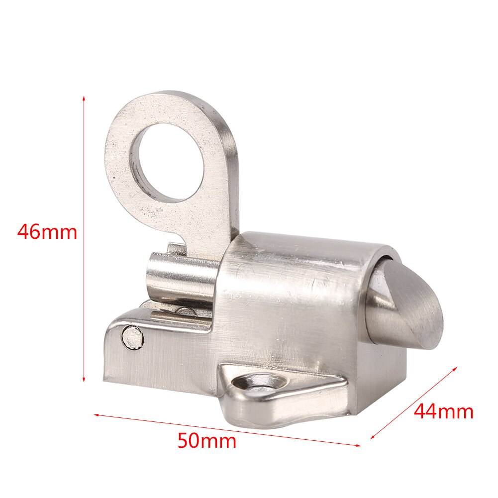 Door Latch Door Bolt Window Gate Latch Security Sliding Door Lock Pull Ring Spring Bounce Door Bolt Aluminum Latch Lock