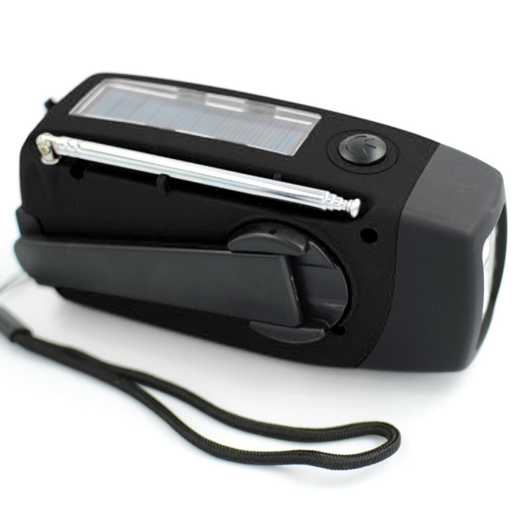 Ready Stock 2000mAh Hand Crank Solar Radios Dynamo Powered AM/FM/NOAA Weather Radio Use Emergency LED Flashlight Power Bank